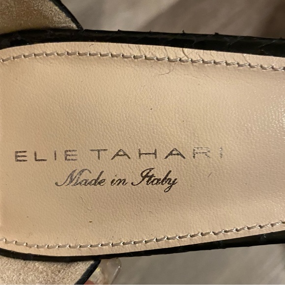NWT Elie Tahari Betty Sandal Black Snake size 10 US.                 (Q) - Picture 10 of 13